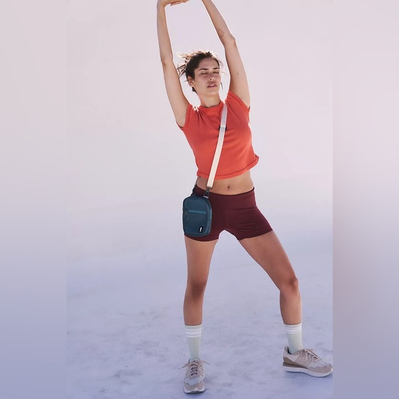 FP Movement Good Karma Running Shorts Oxblood - Picture 4 of 4